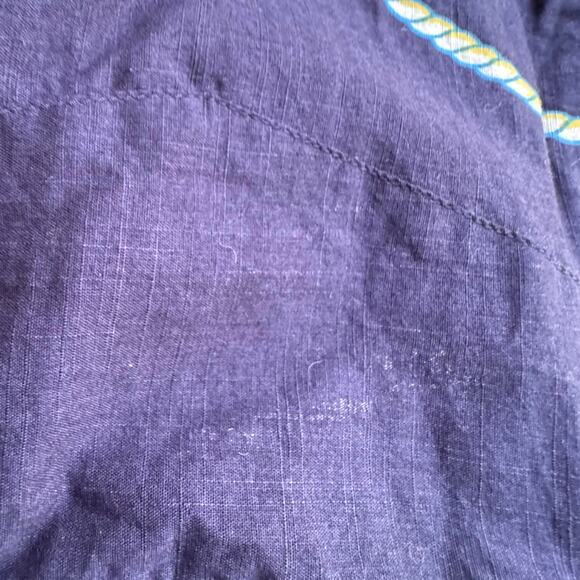 Anthropologie Wakana Koike Roped In Strapless Dress Navy Blue Nautical Sz 4 - Picture 9 of 9